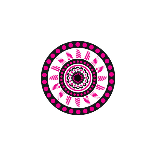 原住民艺术点画图标标志设计图片下载