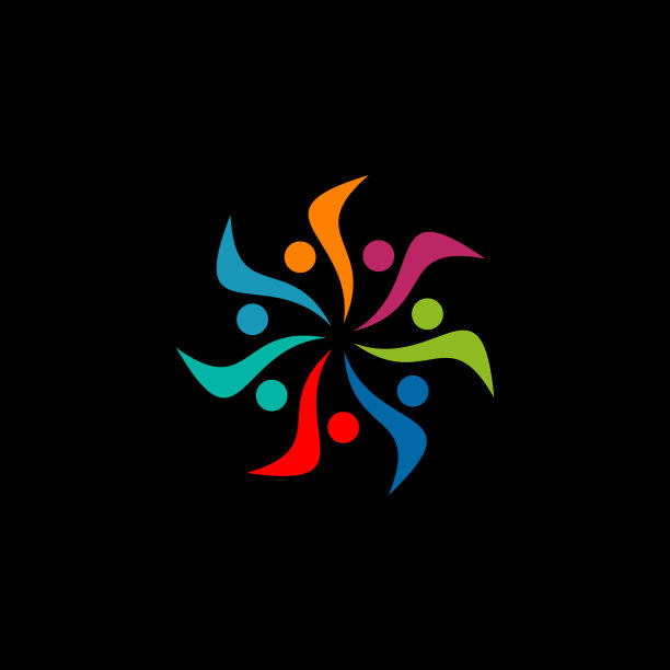 社区和收养护理标志设计模板图片下载