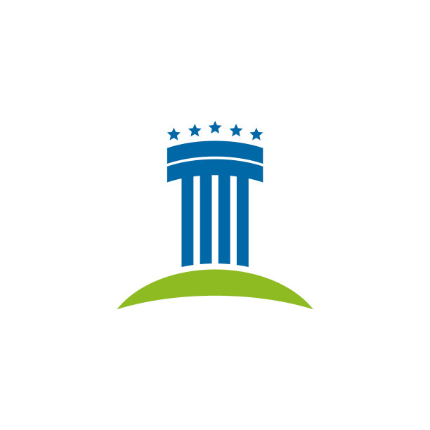 柱子图标标识设计模板图片下载