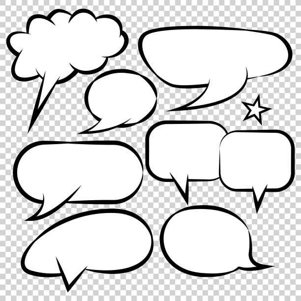 漫画泡泡-演讲-气球-演讲-卡通图片下载