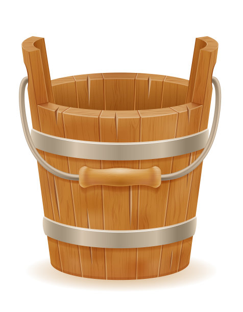 木桶具有古老的木纹复古图片下载