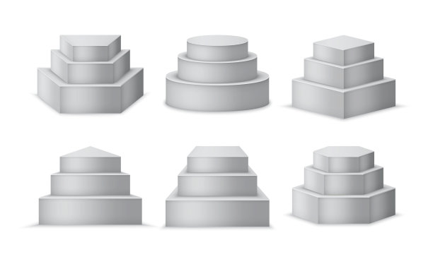 基座设置3d现实的讲台或看台图片下载