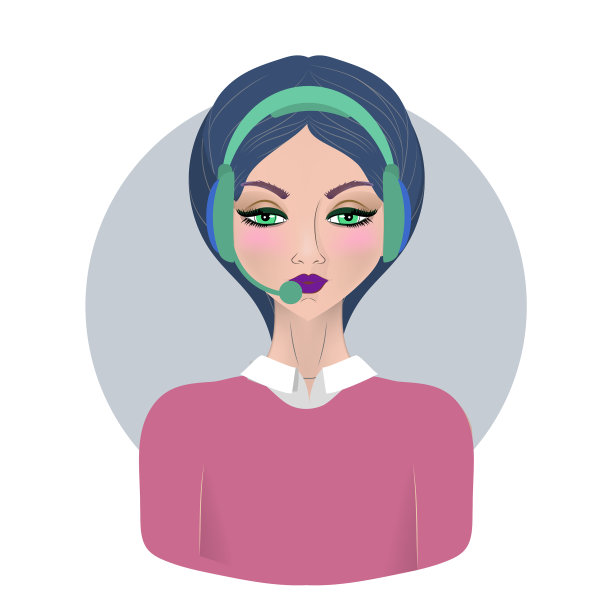 女操作员接收图片下载