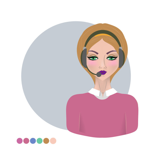 女操作员接收图片下载