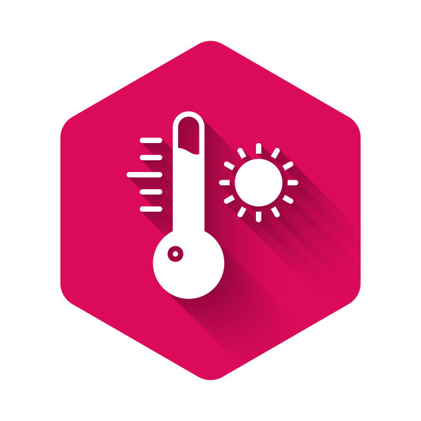 白色气象学温度计测量图标图片下载