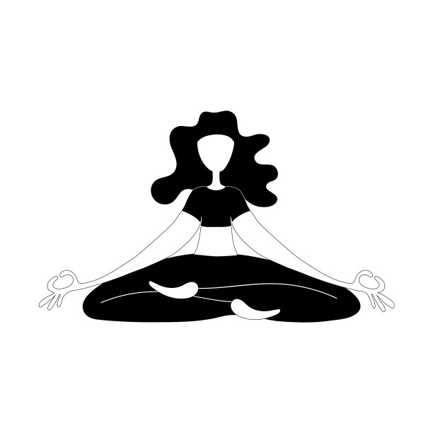 瑜伽女士在体式模板图片下载