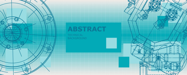 机械工程制图。抽象的画图片下载