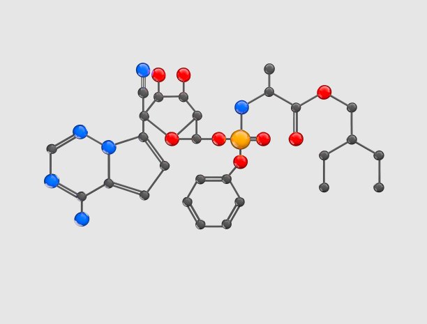 Remdesivir球棍模型图片下载