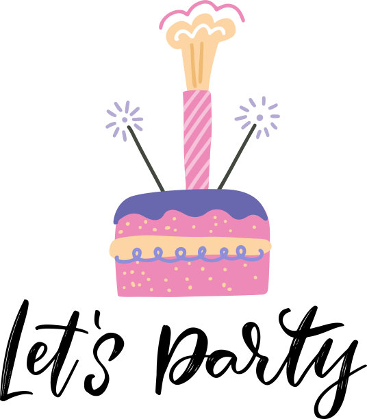 生日蛋糕用烟花作烟火图片下载