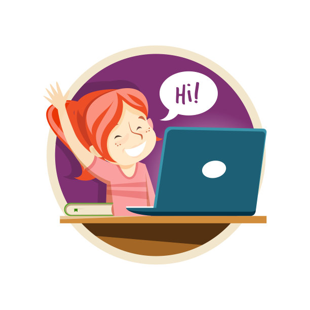 一个女学生在网上课远程教育图片下载