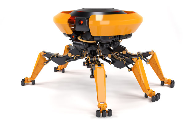 机器人助手或在白色背景上有机械手臂的机器人的概念。图片下载