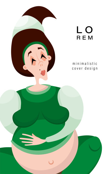 女士图像背景，适用于杂志封面、户外印刷、美容行业广告和装饰矢量插画图片下载