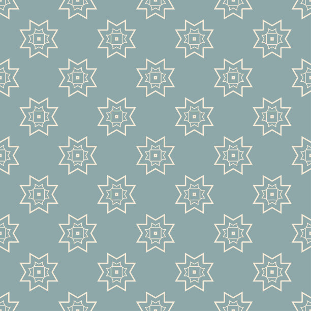 几何背景与星星在复古的颜色。无缝背景的壁纸。矢量插图。图片下载