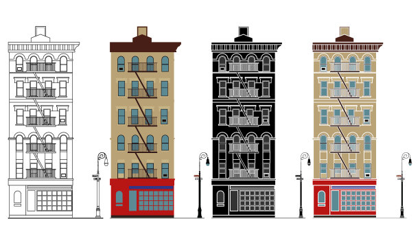 朋友建筑在前视图图片下载