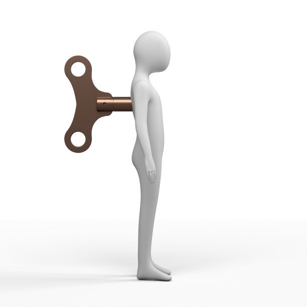 为活力和能量概念充电木偶图片下载