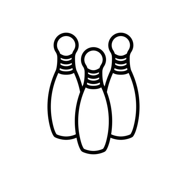 保龄球瓶图标矢量插图设计图片下载