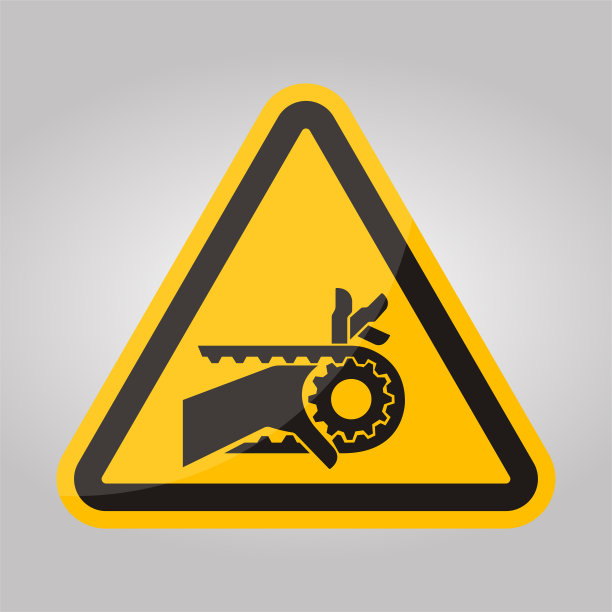 手缠带传动符号符号，矢量图，白色背景标签上的孤立图片下载