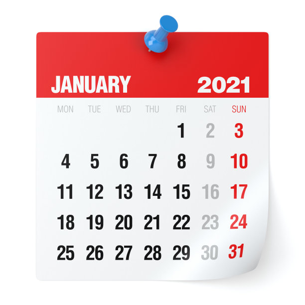 2021年1月-日历图片下载