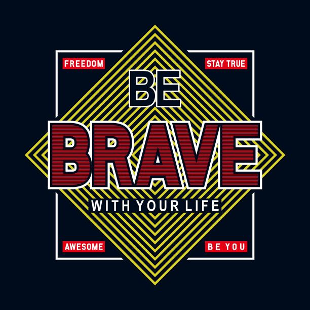 大胆用你的生活排版t恤平面设计，矢量插画艺术概念，城市文化为年轻一代的时尚风格。图片下载