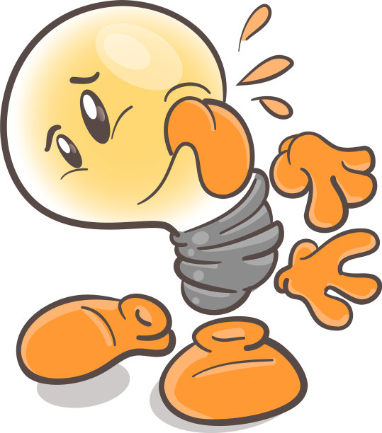 情感人物卡通灯泡厌恶图片下载