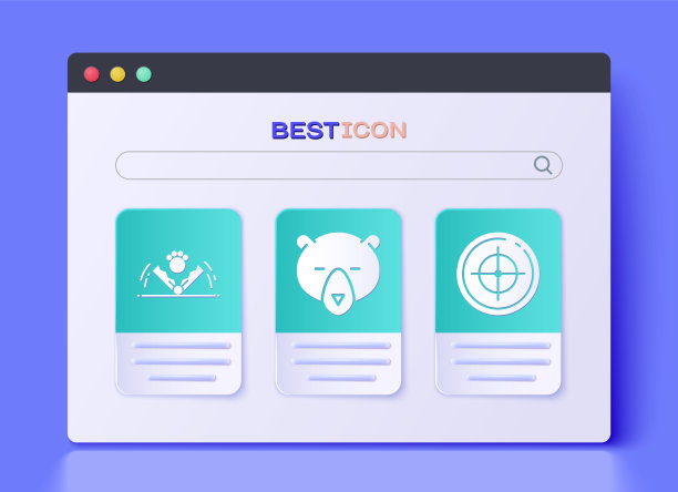 熊头、狩猎陷阱和射击比赛靶标矢量图标素材图片下载