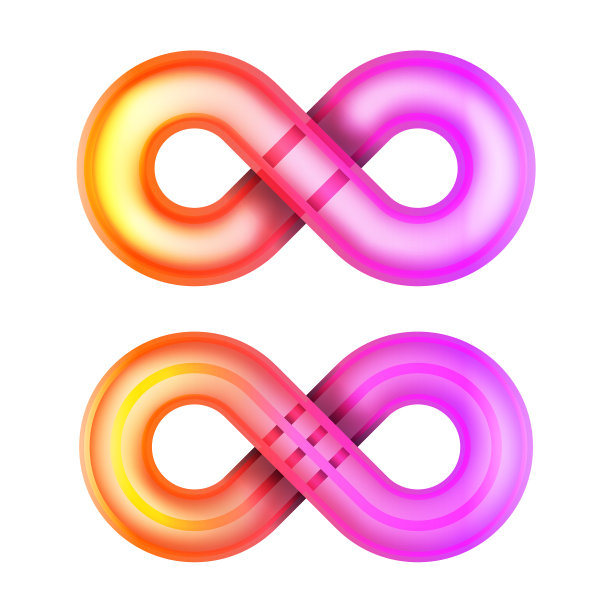孤立无限发光形状无限符号图片下载