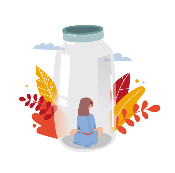 自闭症儿童在玻璃后面的早期迹象图片下载