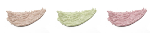 白色背景上的化妆品和化妆品样品图片下载