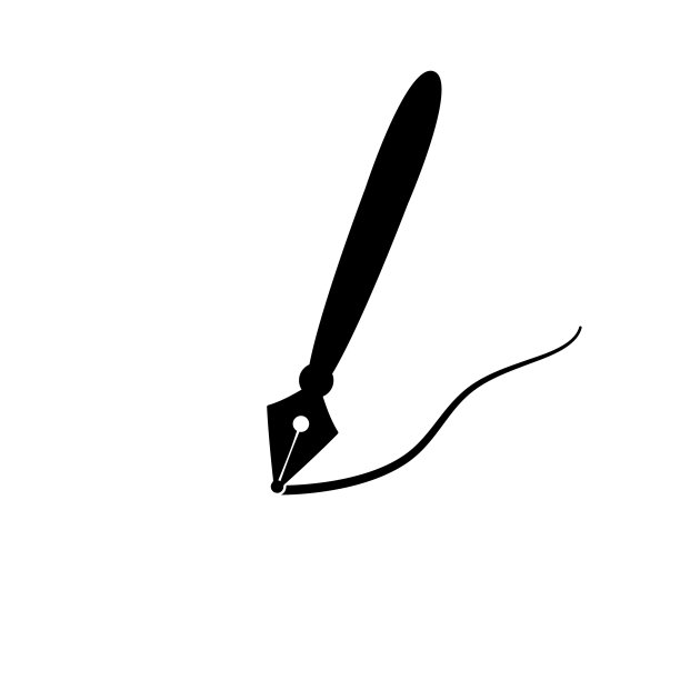 黑白羽毛图标图片下载