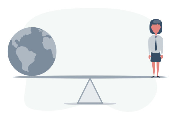 女人与地球保持平衡图片下载