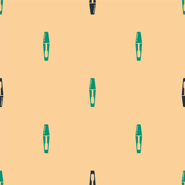 绿色和黑色的睫毛膏刷图标隔离图片下载