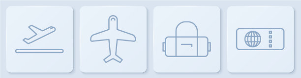 定线飞机起飞提箱飞机和航线图片下载