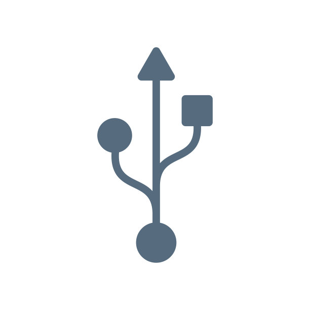 Usb符号图标隔离在白色背景图片下载