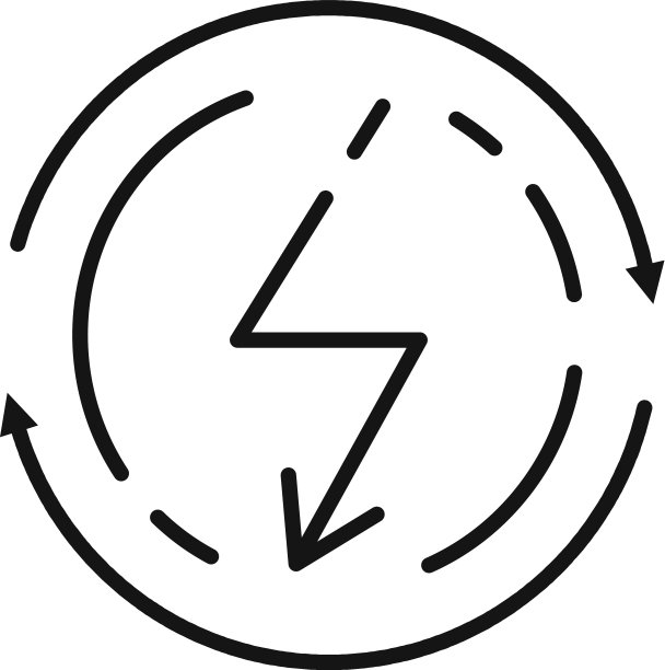 智能住宅替代能源图标轮廓风格图片下载