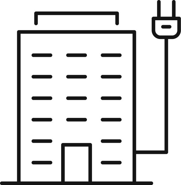 自治城市房屋图标轮廓风格图片下载