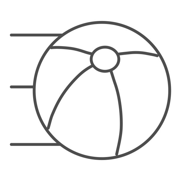 球细线图标运动降落伞球图片下载