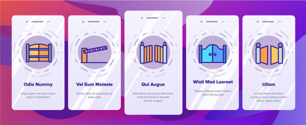 大门入口工具上的图标设置图片下载