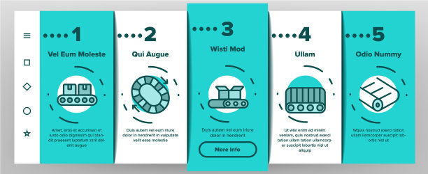 输送机工厂工具上的图标设置图片下载