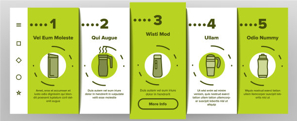 旅行杯热饮料登机图标设置图片下载