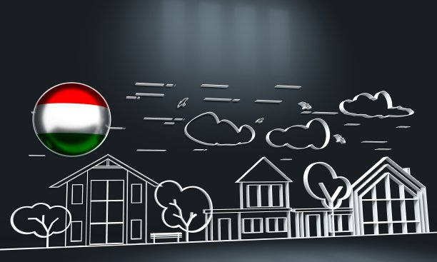 郊区的街道插图。图片下载