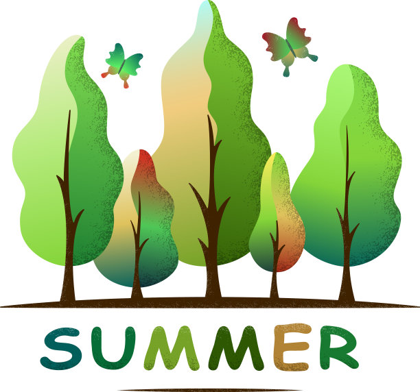 夏季森林景观绿树成荫图片下载