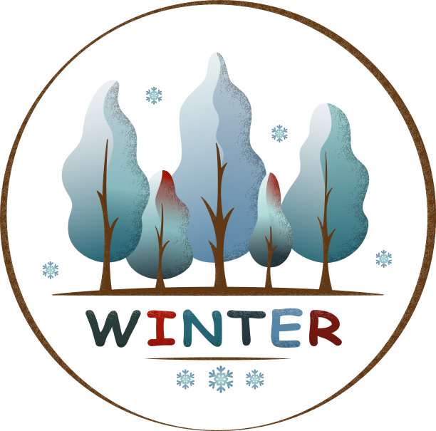 冬季森林景观以雪树环行图片下载