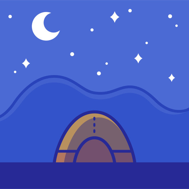 露营帐篷夜景图片下载