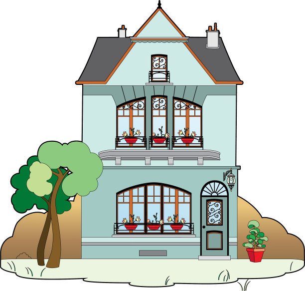 绿色的房子图片下载