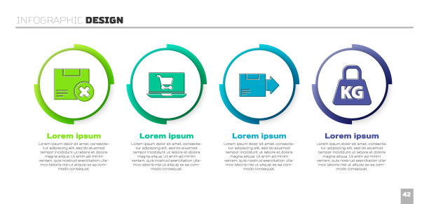 设置纸箱和删除，购物车上的笔记本电脑，纸箱纸箱和重量。业务信息模板。向量图片下载