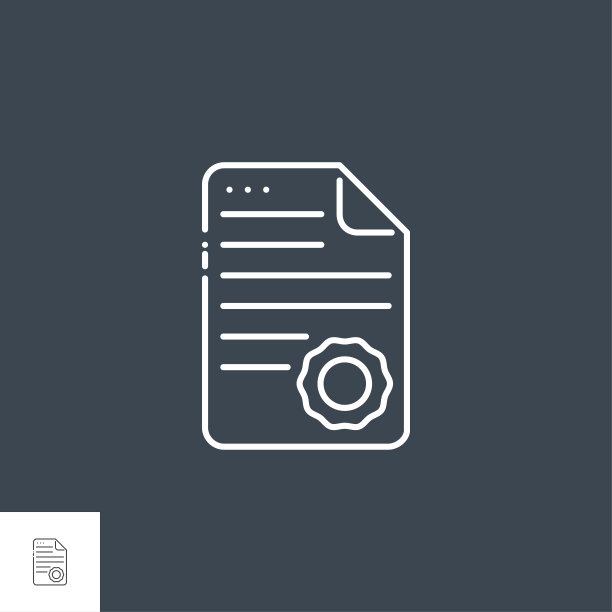 证书相关的矢量线图标图片下载