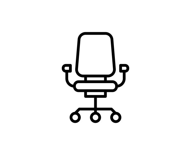 办公椅线条图标图片下载