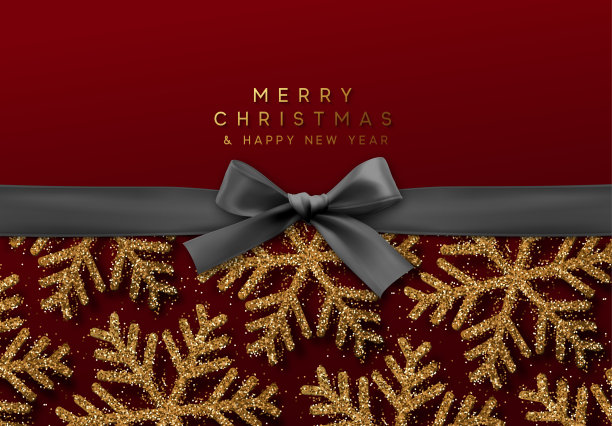 背景金色的雪花点缀着明亮的火花。冬天的节日模式。晶莹剔透的金色雪花纹理。圣诞节的背景。圣诞装饰。矢量图图片下载