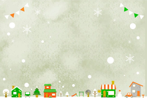 圣诞背景画框，水彩画图片下载