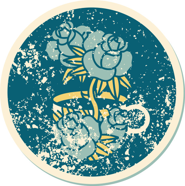 心疼贴纸纹身风格图标杯和图片下载